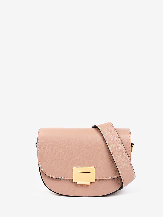Полукруглая сумочка-клатч из пудрово-розовой кожи с комплектом из двух ремней  Jazy Williams