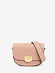 Полукруглая сумочка-клатч из пудрово-розовой кожи с комплектом из двух ремней  Jazy Williams