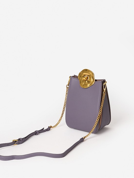 Лиловая сумочка кросс-боди из экокожи с дизайнерской фурнитурой  Boogie Street