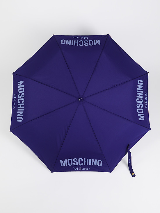 Зонт-автомат синего цвета  Moschino