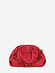 Красный клатч-ридикюль из мягкой кожи с ручкой в виде крупной пластиковой цепи  BE NICE