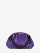 Фиолетовый клатч-ридикюль из мягкой кожи с ручкой в виде крупной пластиковой цепи  BE NICE