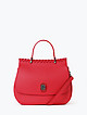 Красная сумка-сэтчел из кожи с тиснением под ската  Di Gregorio