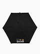 Черный механический мини-зонт  Moschino