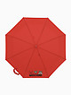 Красный зонт-автомат с фигурной ручкой  Moschino