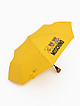 Желтый зонт-автомат с фигурной ручкой  Moschino