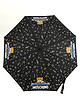 Черный складной зонт с принтом  Moschino