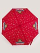 Красный складной зонт с принтом  Moschino