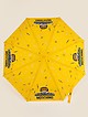 Желтый складной зонт с принтом  Moschino
