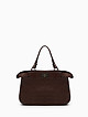 Винтажная коричневая сумка-сэтчел из кожи с плетеным тиснением  Folle