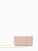 Маленькая сумочка-клатч из пудрово-розовой кожи с ремешком-цепочкой  Vanessa Scani