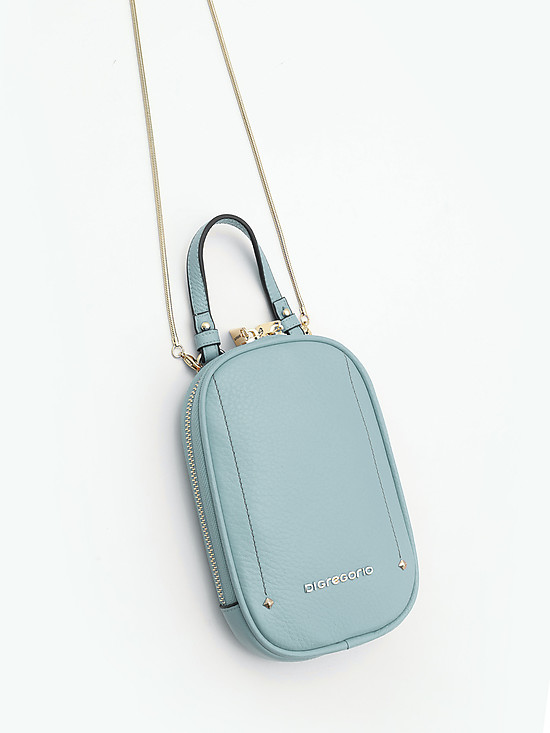 Голубая сумочка-кошелек  Di Gregorio