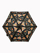 Механический мини-зонт черного цвета с принтом цветов  Moschino