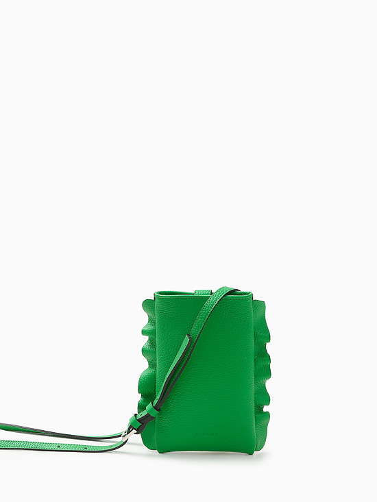 Микро-сумочка - кошелек из зеленой кожи  Ripani