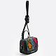 Черная сумочка на плечо с ярким дизайном  Di Gregorio
