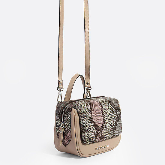 Пудровая сумочка на плечо с ярким дизайном  Di Gregorio