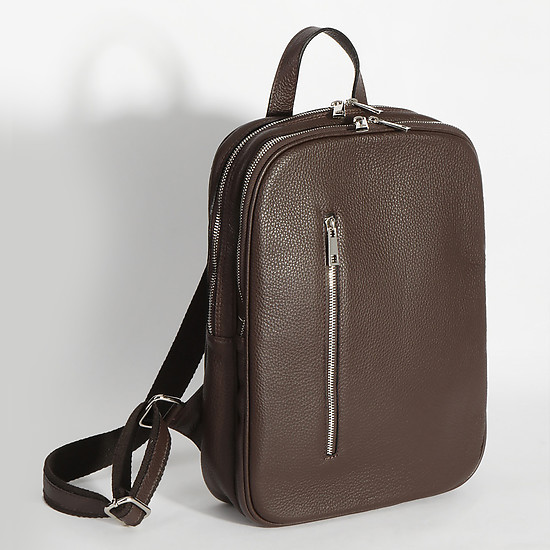 Кожаный коричневый мужской рюкзак  Acquanegra