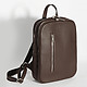 Кожаный коричневый мужской рюкзак  Acquanegra