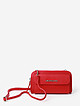 Красная кожаная сумочка-кошелек с ремешком на шею  Di Gregorio