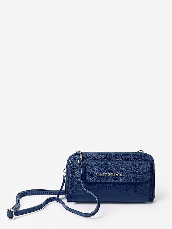Синяя микро-сумочка - кошелек  Di Gregorio
