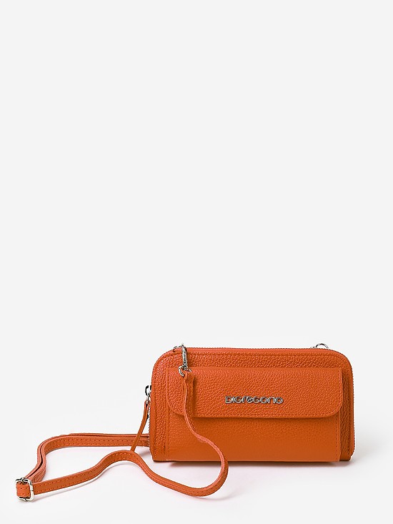 Рыжая микро-сумочка - кошелек  Di Gregorio