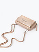 Кожаная микро-сумочка - кошелек цвета розового золота  Di Gregorio