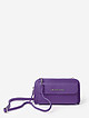 Фиолетовая кожаная микро-сумочка - кошелек  Di Gregorio