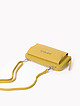 Желтая кожаная микро-сумочка - кошелек  Di Gregorio