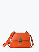 Небольшая сумочка-сэтчел из оранжевой кожи с ремешком на плечо  Di Gregorio