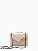 Пудрово-розовая сумочка кросс-боди - конверт из стеганой кожи  Di Gregorio