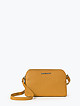 Горчично-желтая сумочка кросс-боди с тремя отделами  Di Gregorio