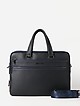 Мужская деловая сумка из синей кожи с двумя отделами  Alessandro Beato