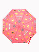 Розовый зонт-автомат с принтом  Moschino