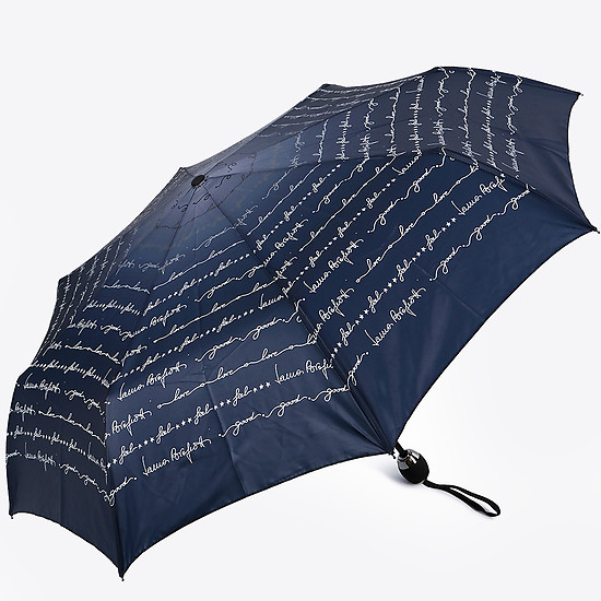 Синий складной зонт с монограммой  Laura Biagiotti