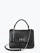 Черная стеганая сумка-сэтчел из мягкой кожи  Sara Burglar