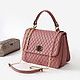 Пудрово-розовая стеганая сумка из мягкой кожи  Sara Burglar