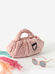 Пудрово-розовая сумка из искусственного меха  Roberta Gandolfi