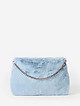 Небесно-голубая сумочка-клатч из искусственного меха  Roberta Gandolfi