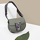 Оливковая сумка-седло с декоративной  пряжкой Hashtag  Furla