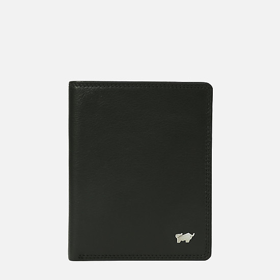 Черный кожаный бумажник со съемным блоком файлов  Braun Buffel