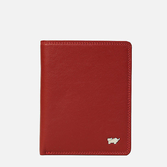 Красная кожаная обложка для паспорта с карманом для купюр  Braun Buffel