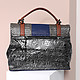 Классическая сумка Richezza 91224-2 grey blue silver