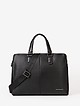 Черная кожаная сумка-портфель  Alessandro Beato