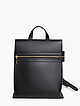 Черный кожаный деловой рюкзак  Alessandro Birutti