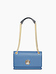 Голубая прямоугольная сумочка кросс-боди из плотной кожи  Alessandro Birutti
