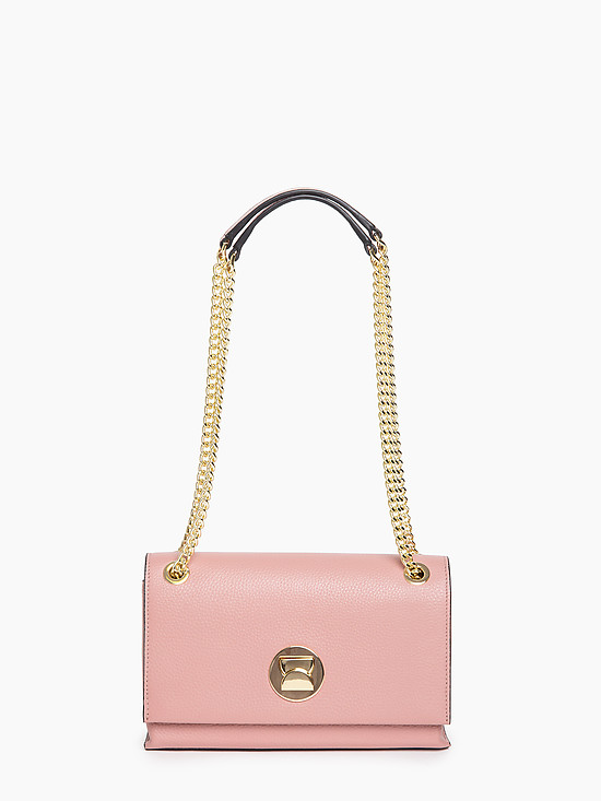 Розовая прямоугольная сумочка кросс-боди из плотной кожи  Alessandro Birutti