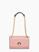 Розовая прямоугольная сумочка кросс-боди из плотной кожи  Alessandro Birutti