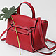 Красная сумочка-трапеция с контрастной строчкой  Fiato Dream
