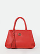 Красная кожаная сумка-тоут с декоративной кисточкой  Holy monday