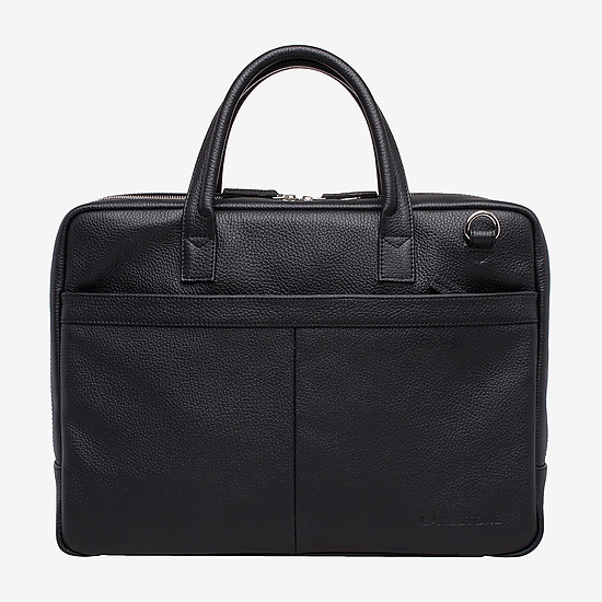 Классическая деловая сумка из натуральной кожи в черном цвете  LAKESTONE